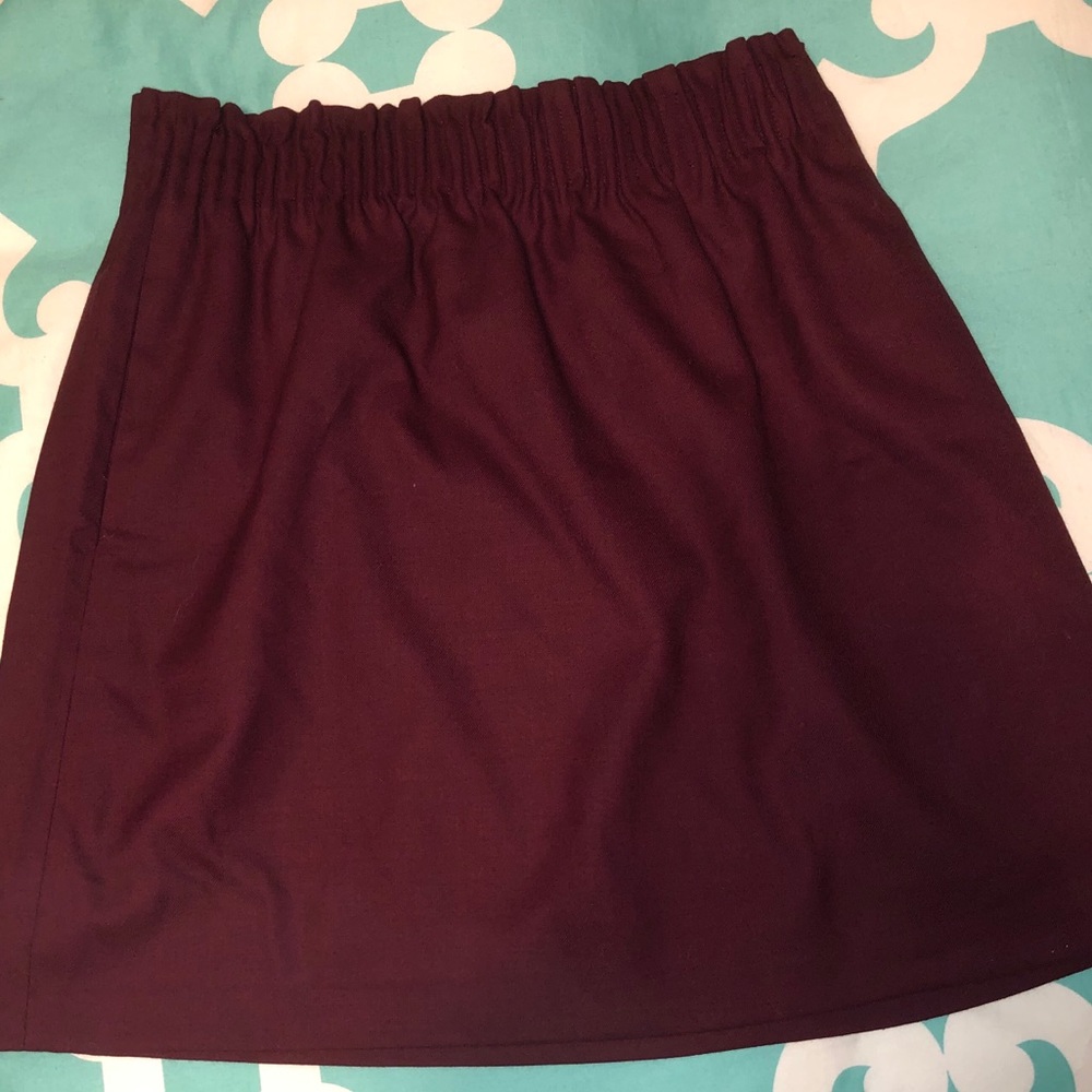 JCREW Wool Sidewalk Skirt Cabernet